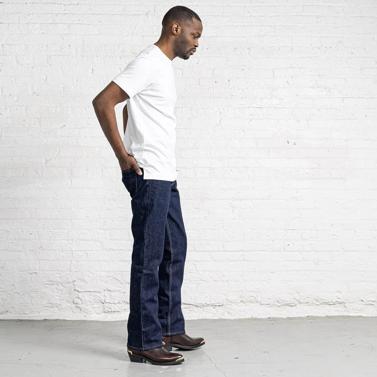 100% Cotton Boot Cut Dark Wash - Image 4