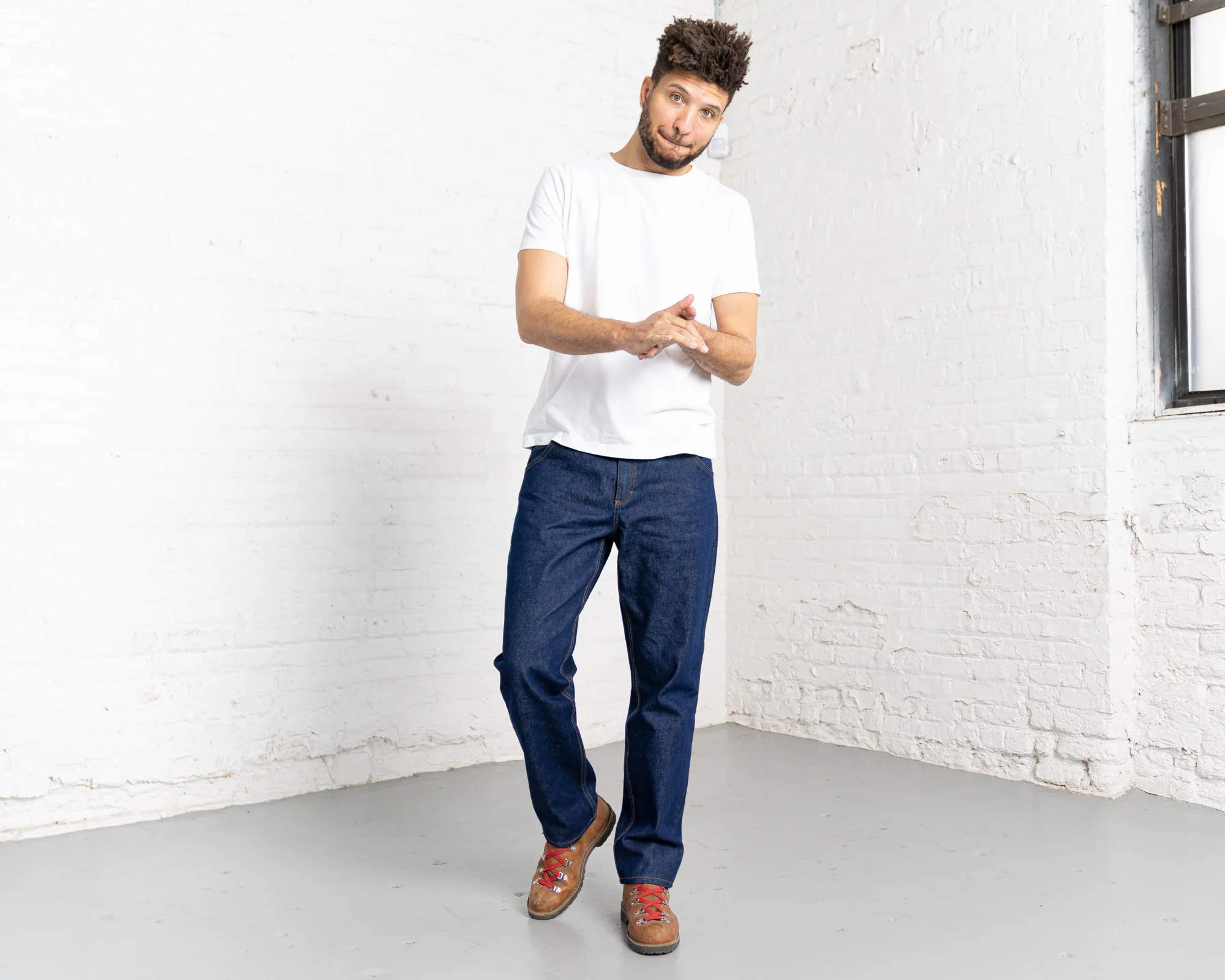 100% Cotton Relaxed Fit Dark Wash - Image 6