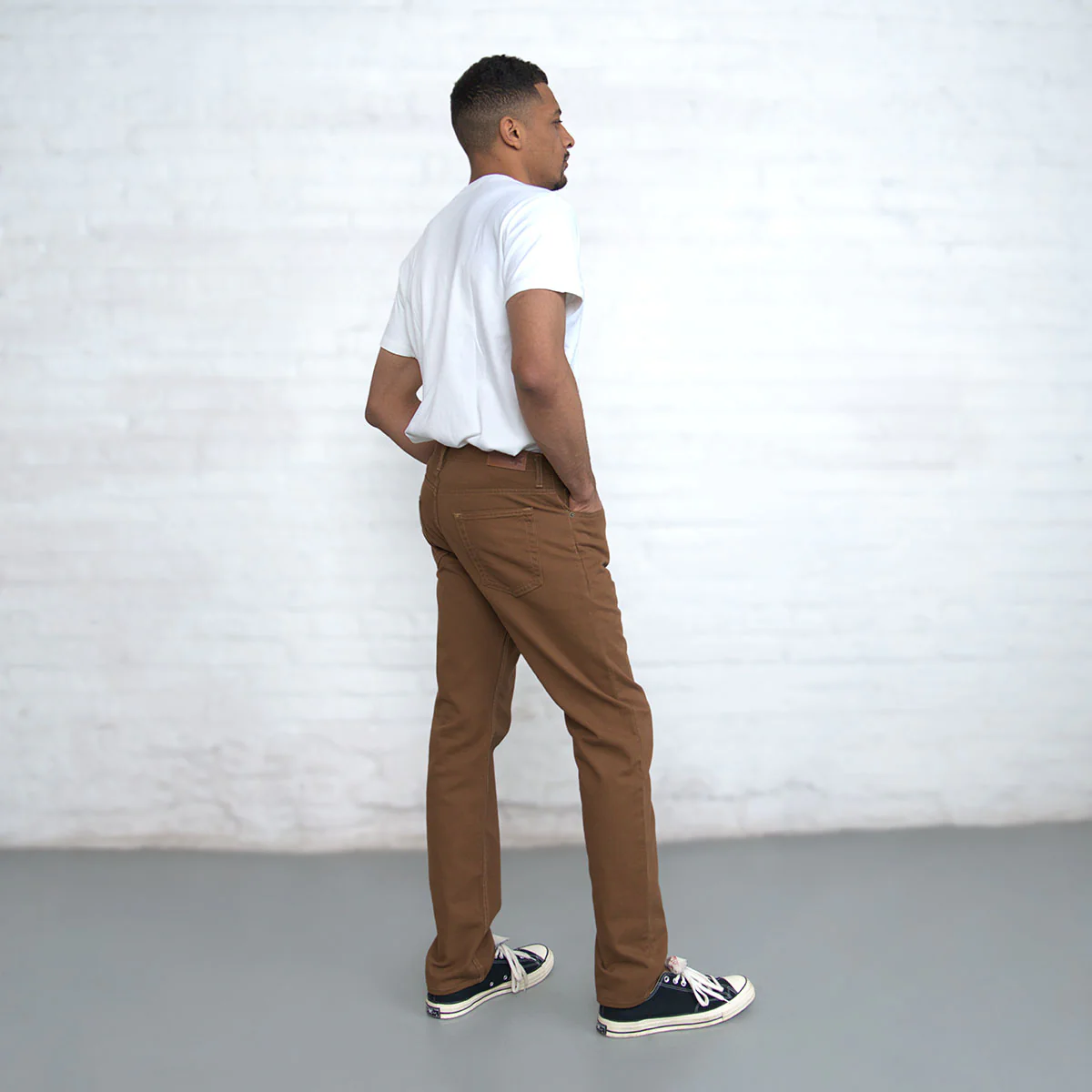 100% Cotton Tailored Fit Brown - Image 11