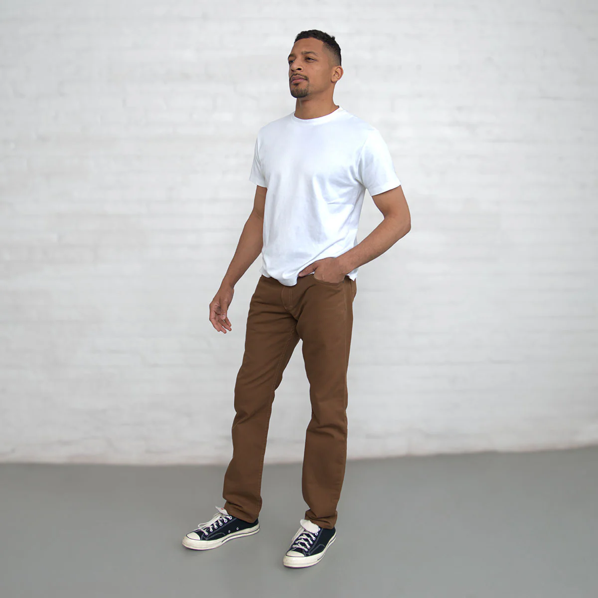 100% Cotton Tailored Fit Brown - Image 4