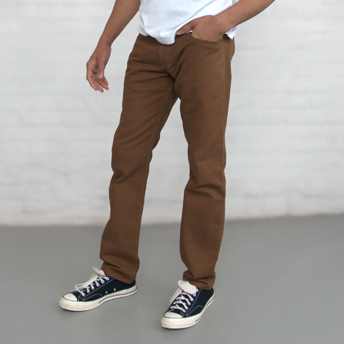 100% Cotton Tailored Fit Brown - Image 5