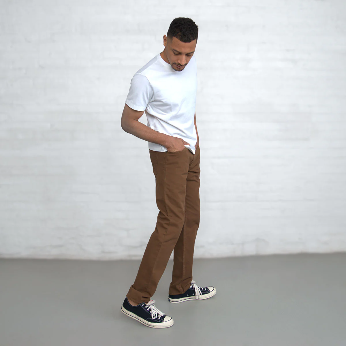 100% Cotton Tailored Fit Brown - Image 7