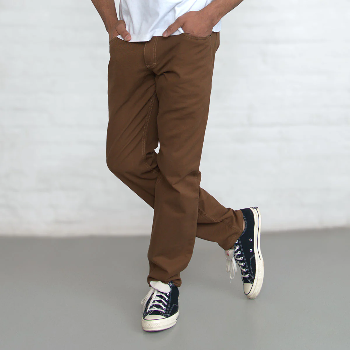 100% Cotton Tailored Fit Brown - Image 8