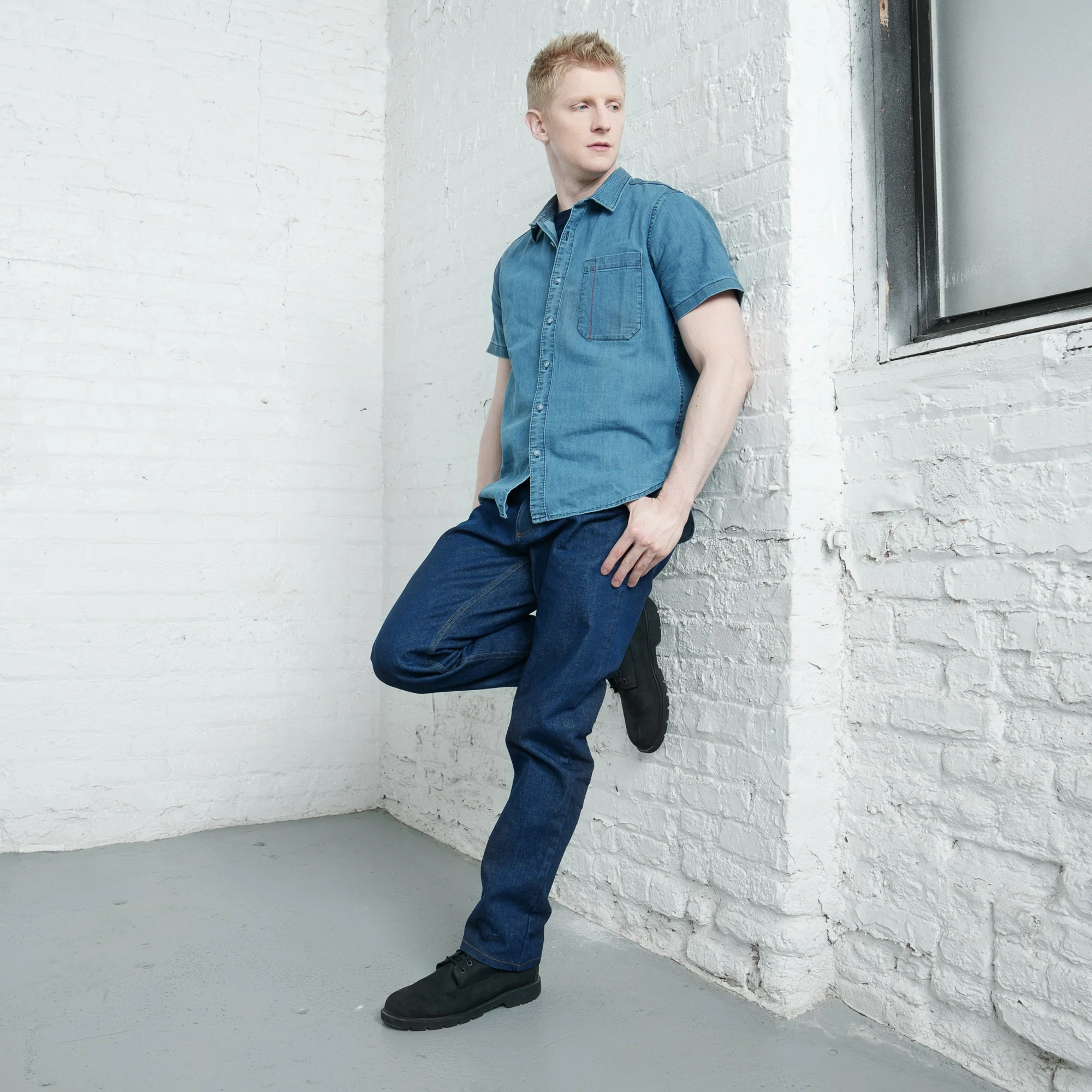 100% Cotton Tailored Fit Dark Wash - Image 7