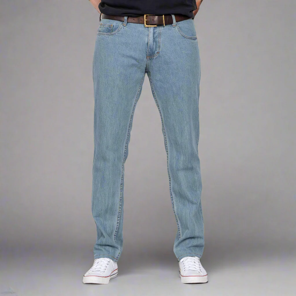 Tailored Fit Summer Weight Iced Indigo 100% Cotton - Image 3