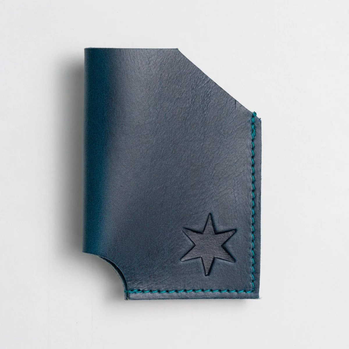 Aqua Leather Card Holder - Image 4