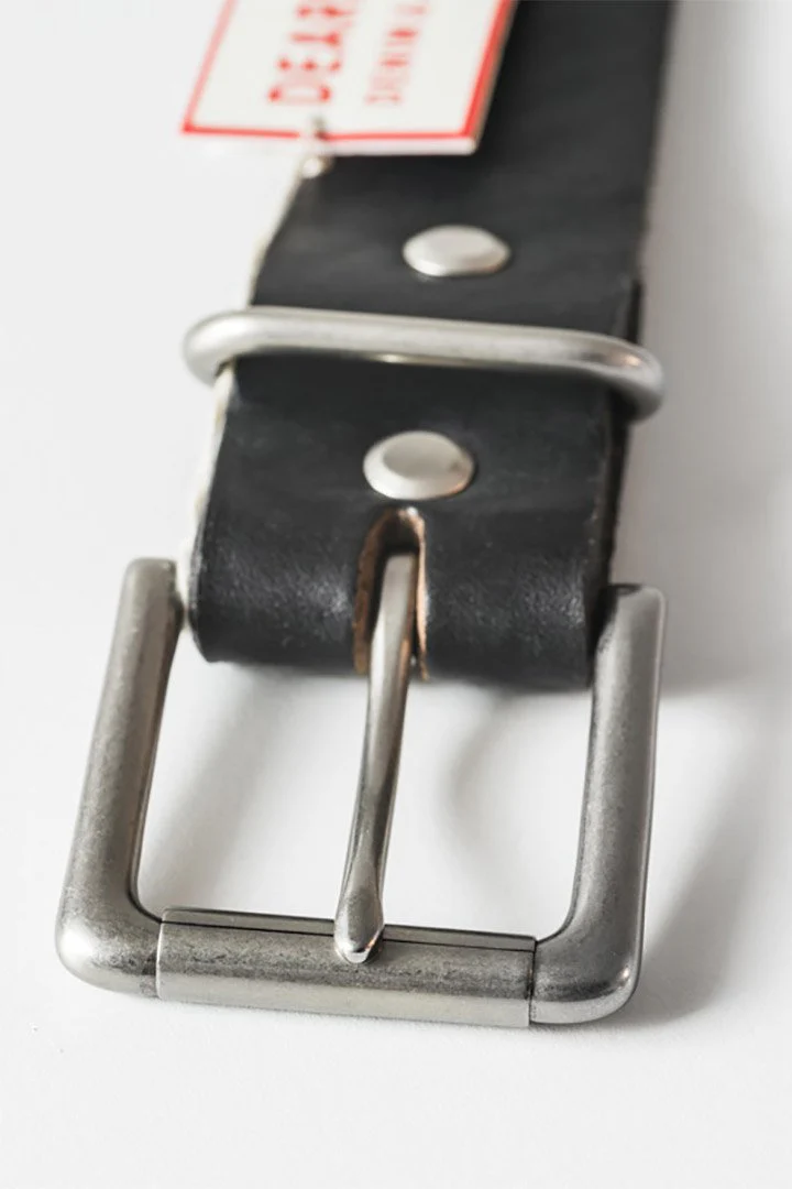 Black Leather Belt - Image 3