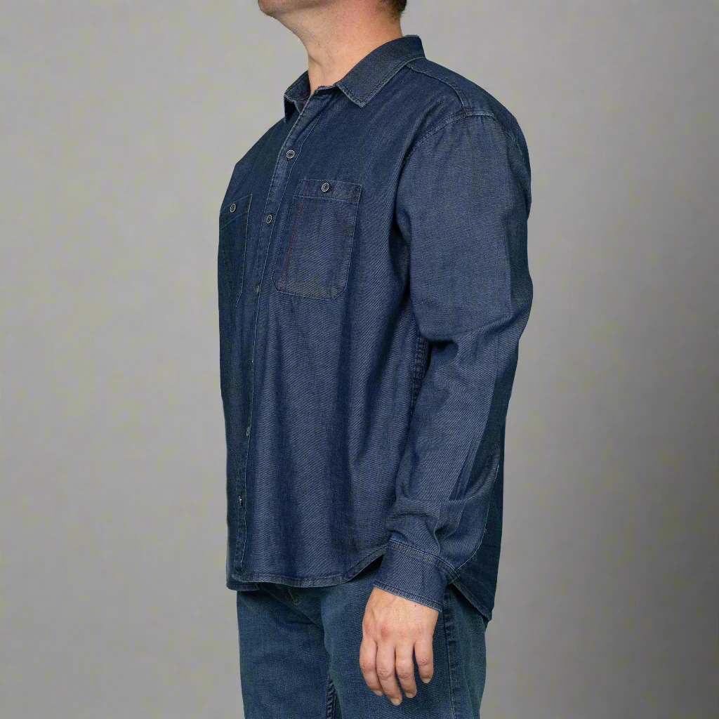 Chambray Button Up - Work Fit - Image 4