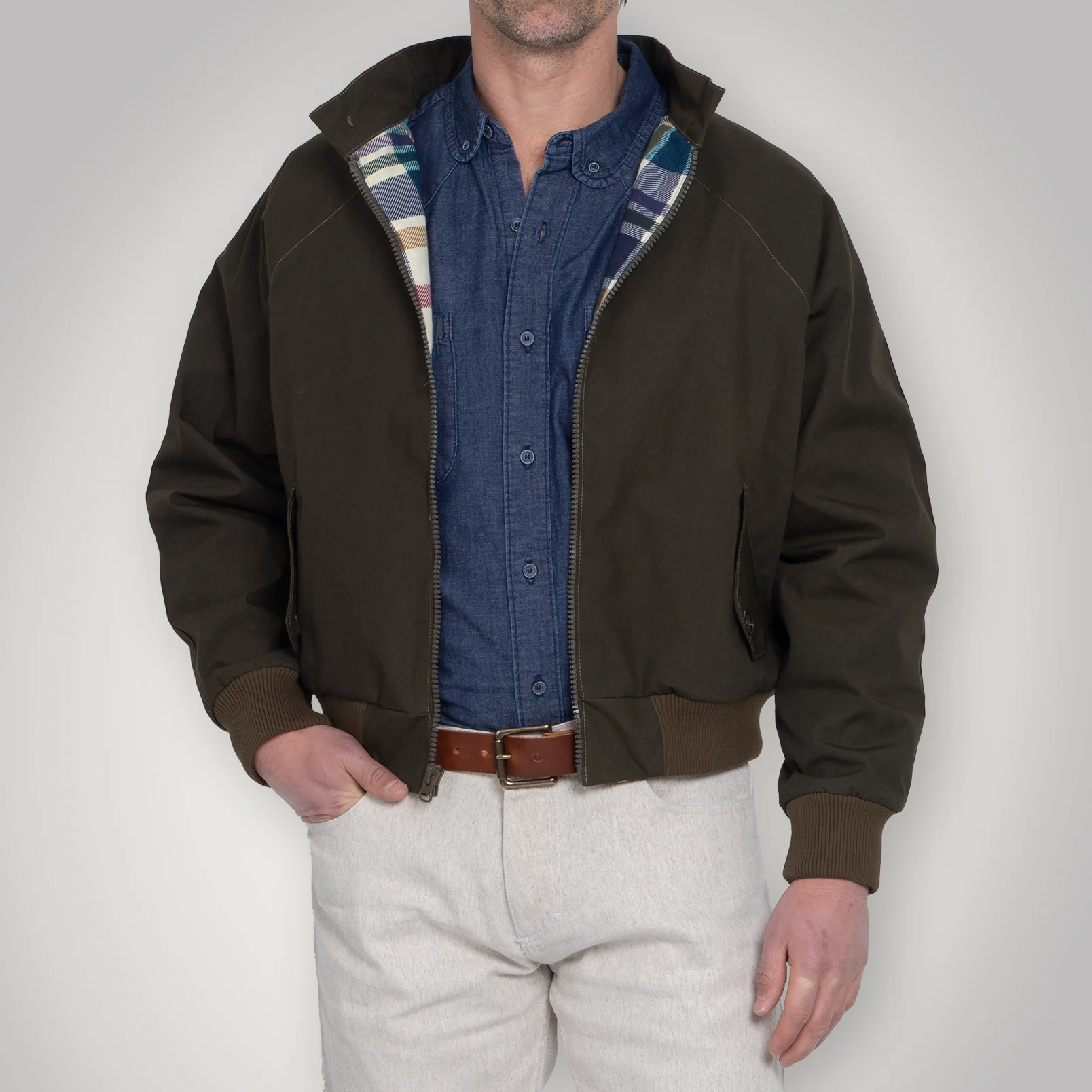 Harrington Jacket - Olive - Image 5