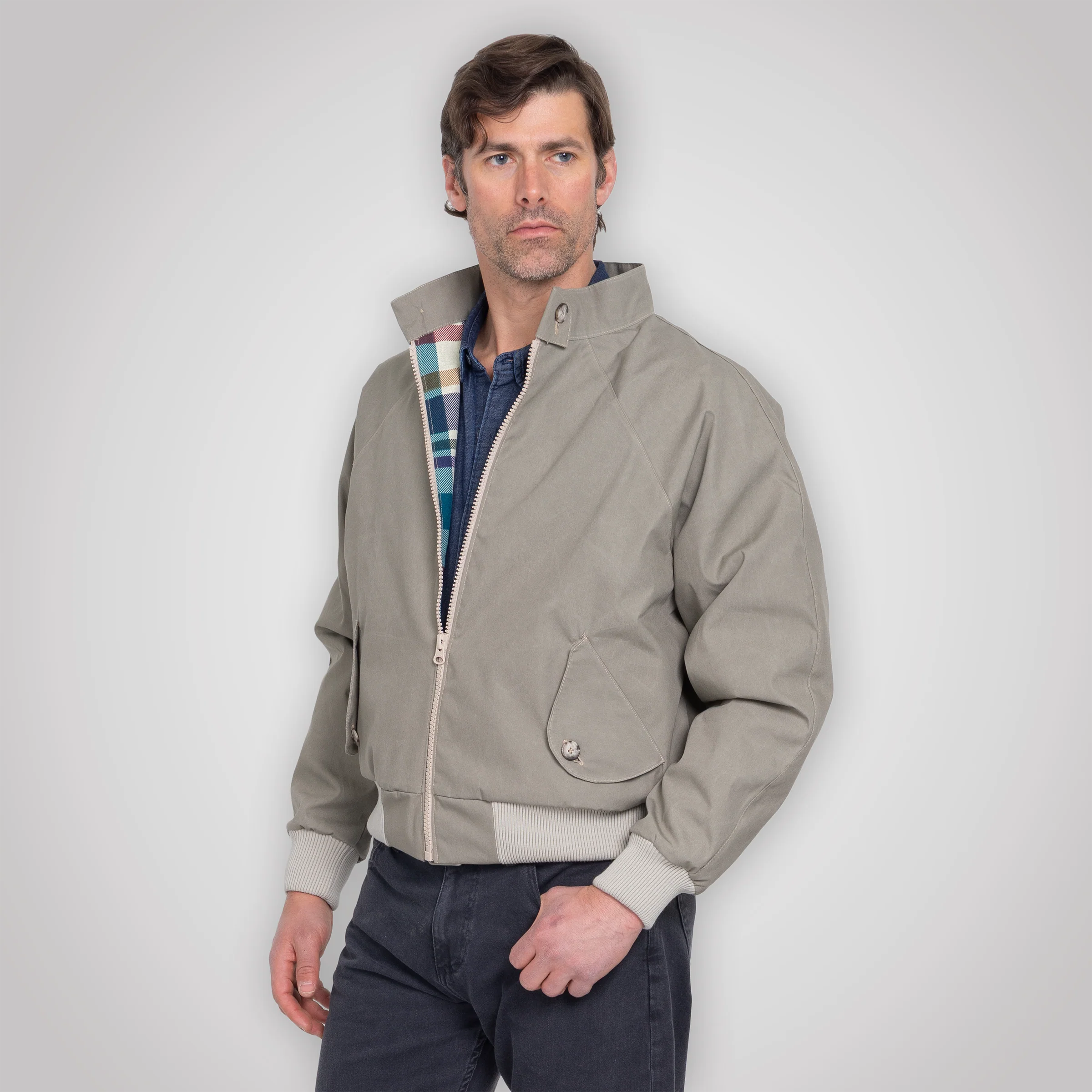Harrington Jacket - Pewter Cream - Image 15