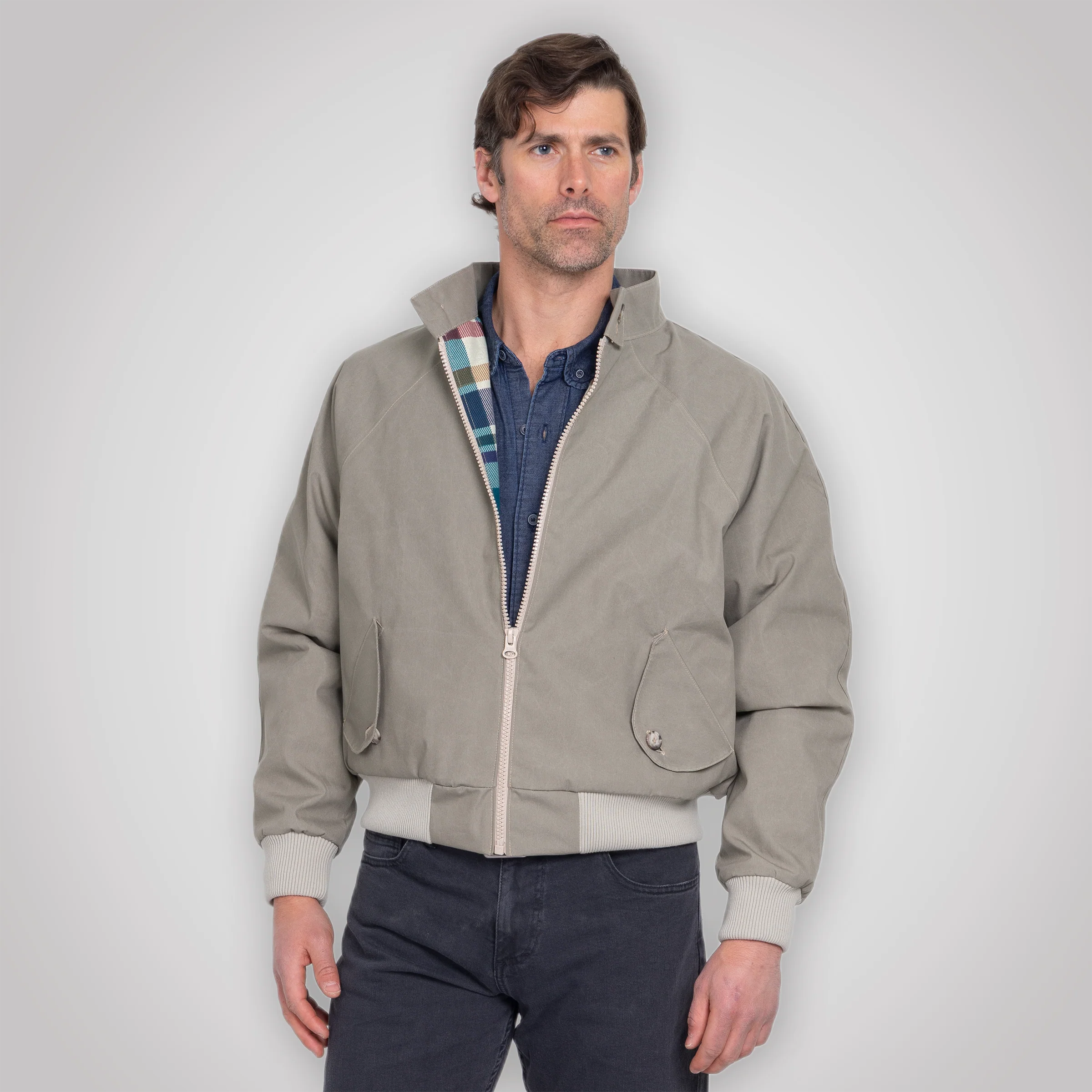Harrington Jacket - Pewter Cream - Image 8