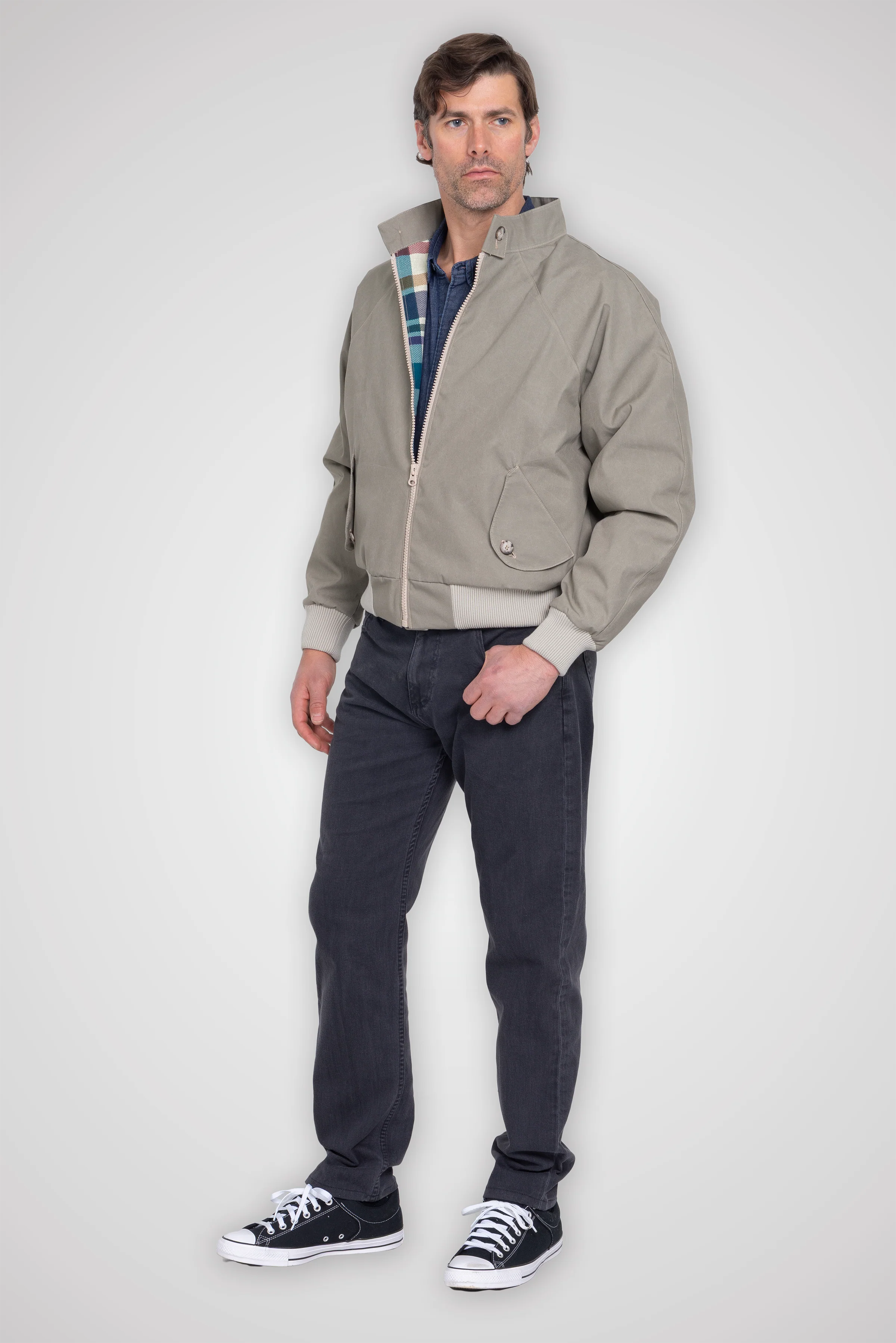Harrington Jacket - Pewter Cream - Image 9