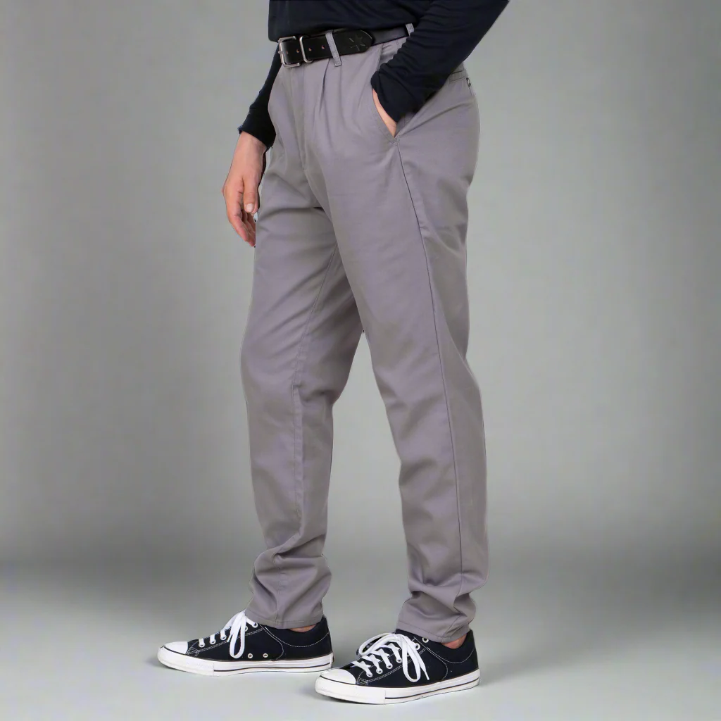 High Rise Chino - Grey - Image 3