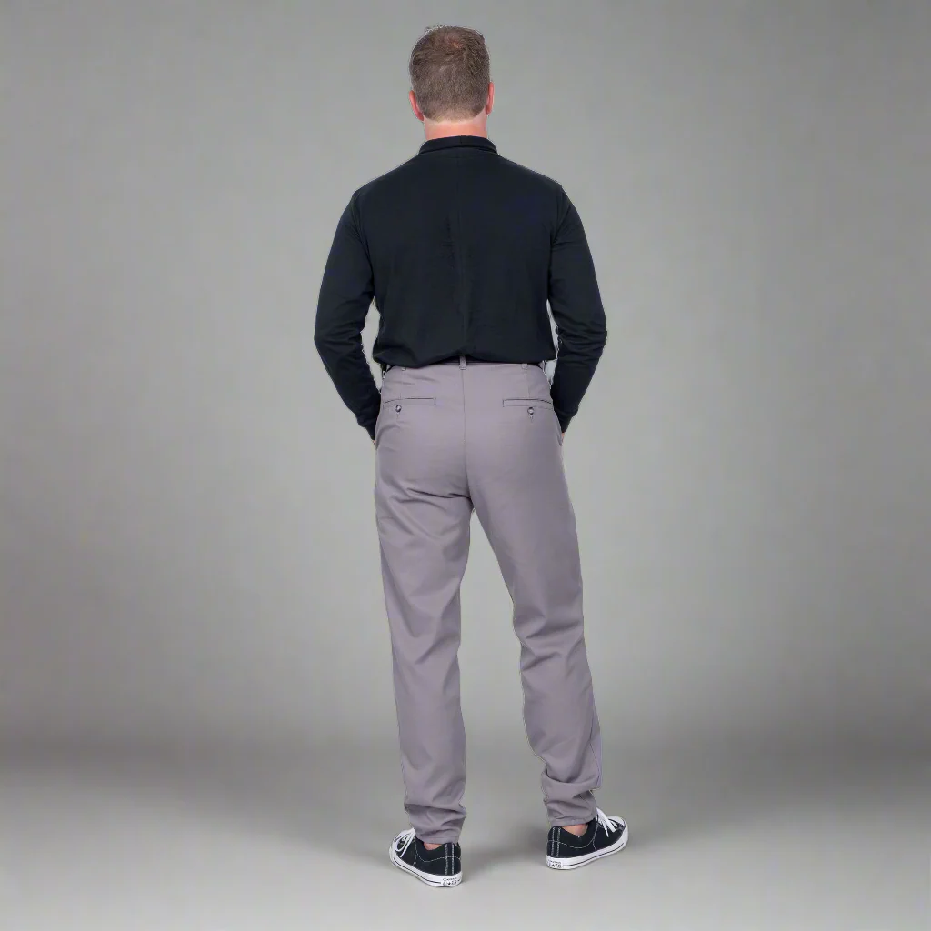 High Rise Chino - Grey - Image 5