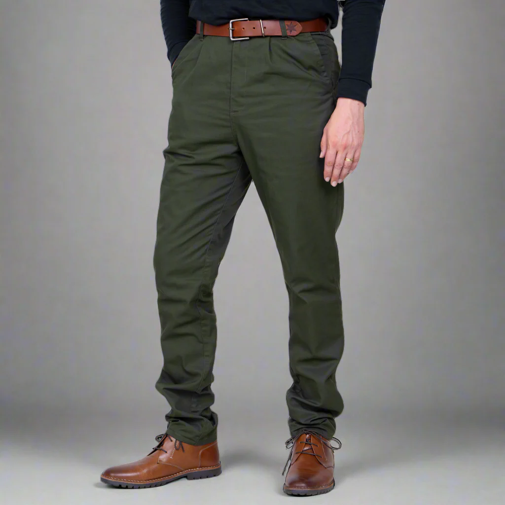 High Rise Chino - Olive - Image 3