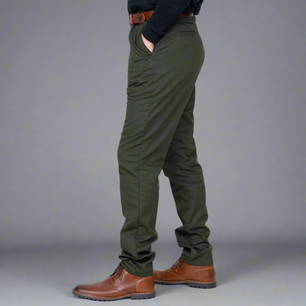 High Rise Chino - Olive - Image 6