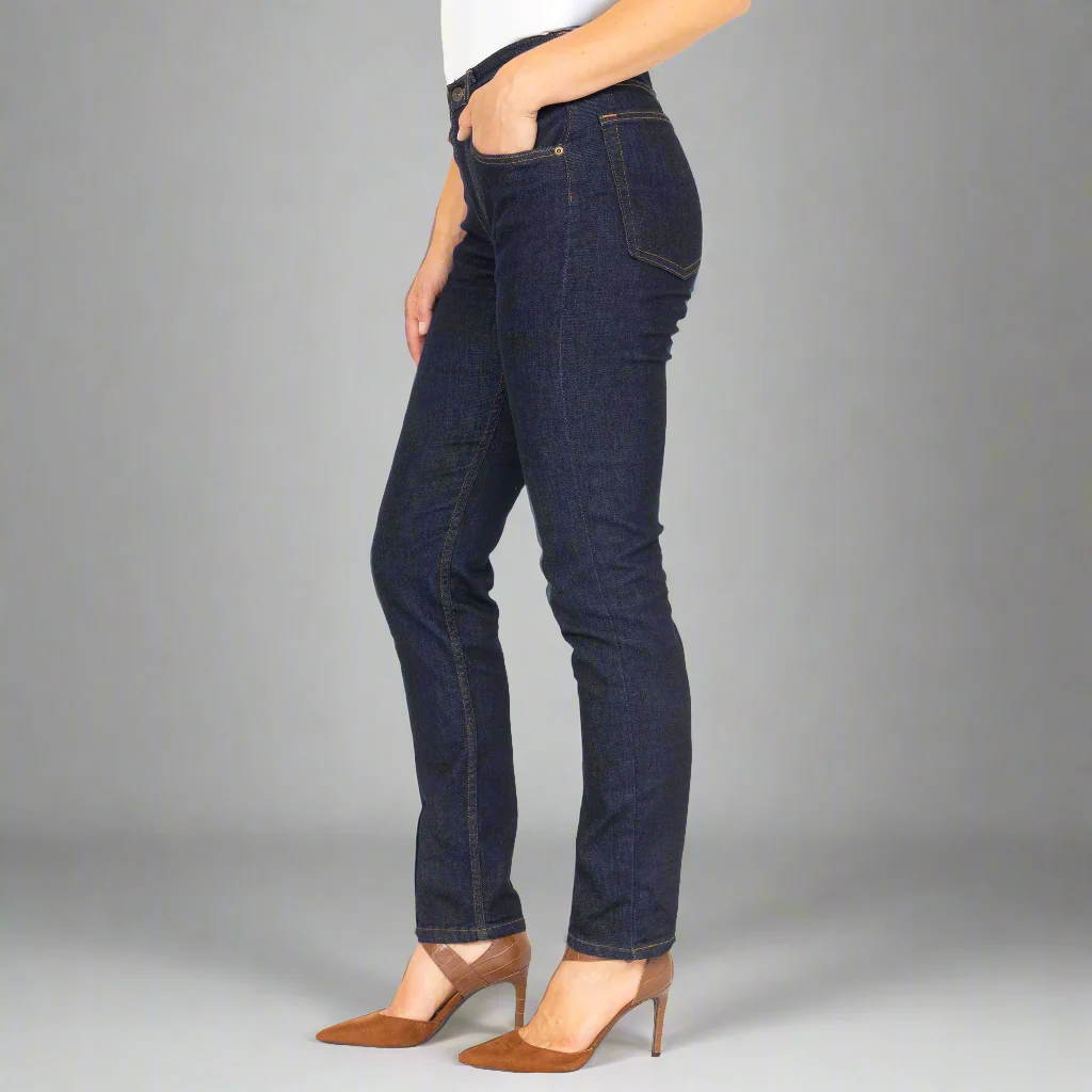 High Rise Straight Leg - Dark Wash - Image 4