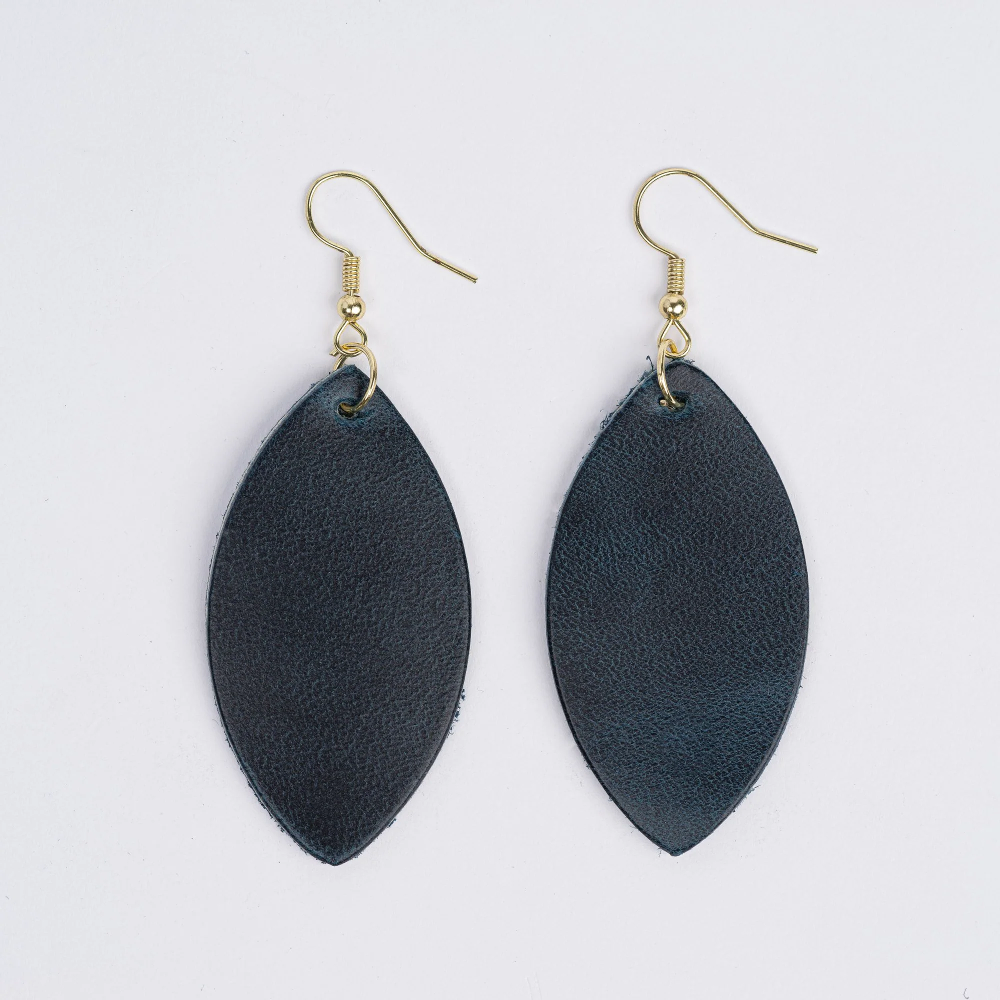 Leather Earrings (leaf) - Image 3
