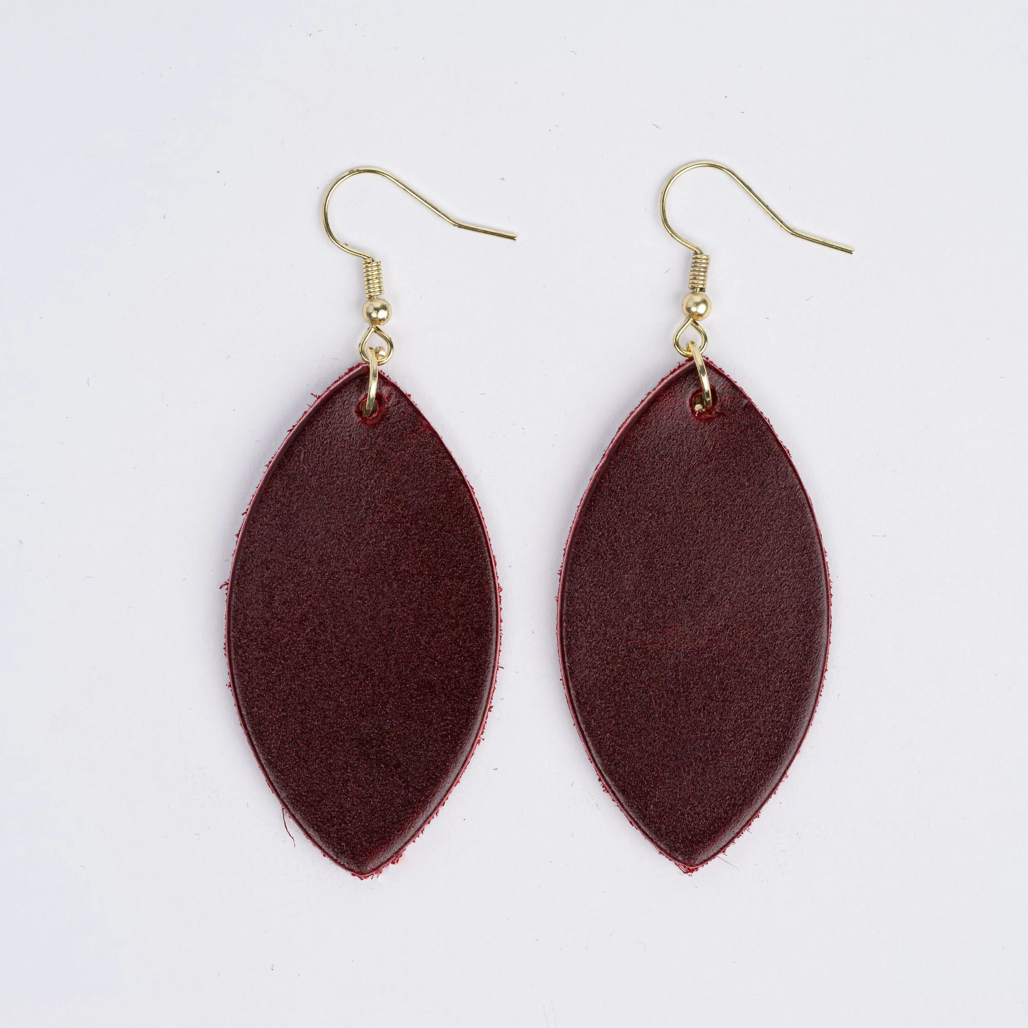 Leather Earrings (leaf) - Image 5