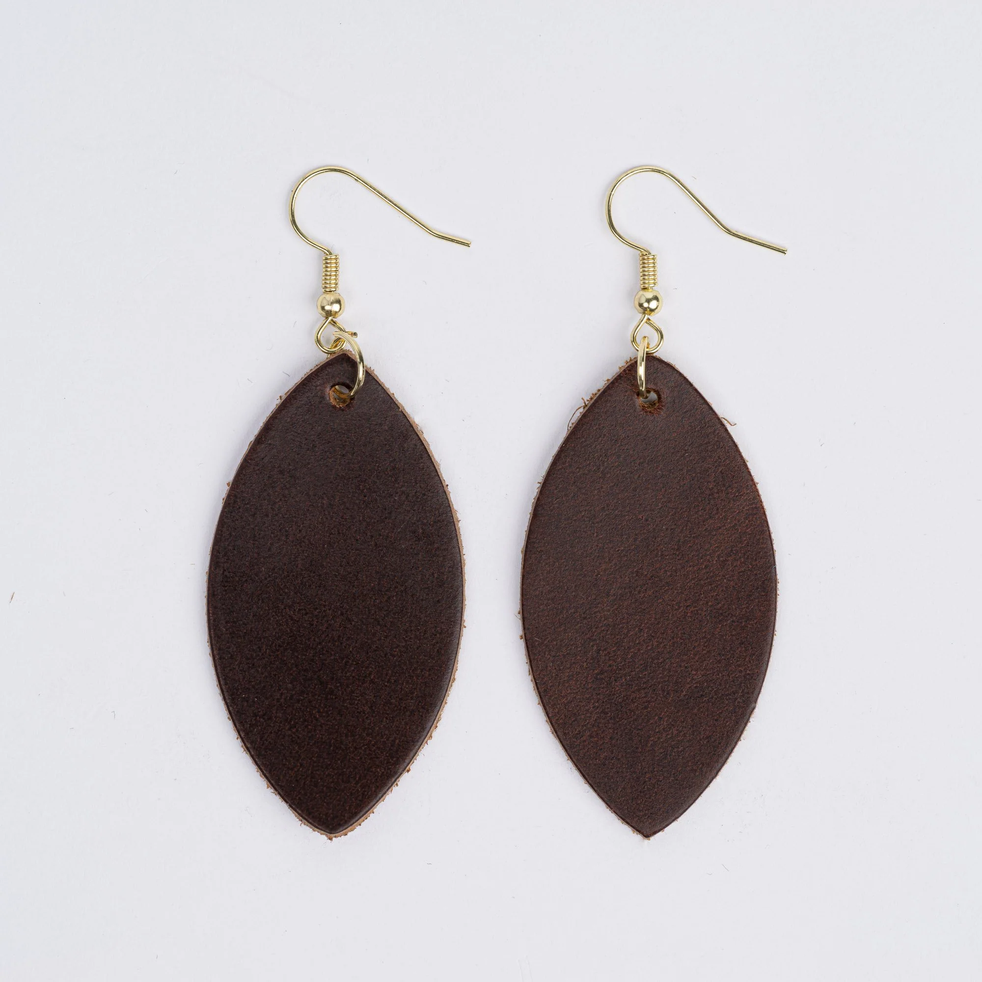 Leather Earrings (leaf) - Image 6