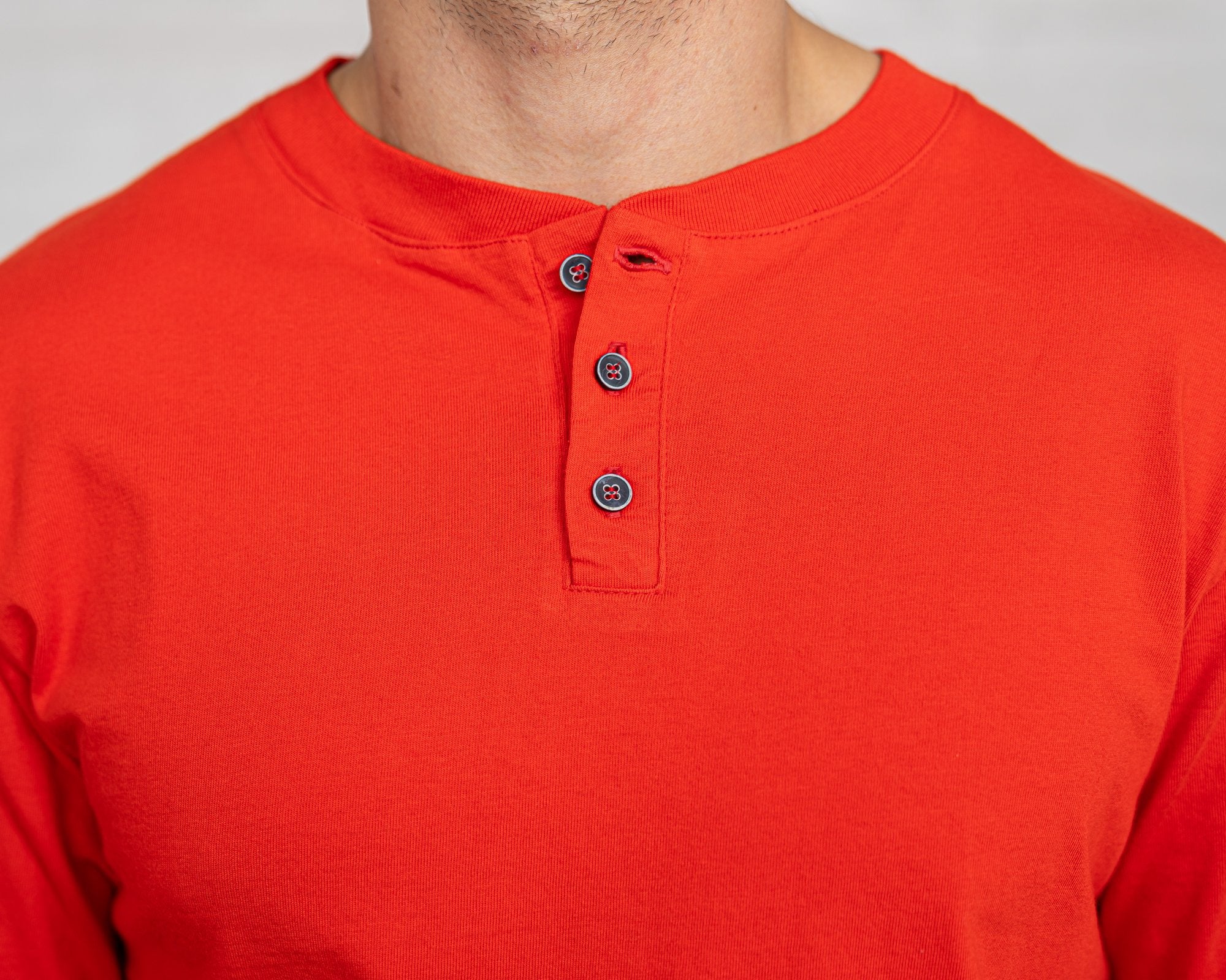 Long Sleeve Henley - Combed Cotton - Image 10