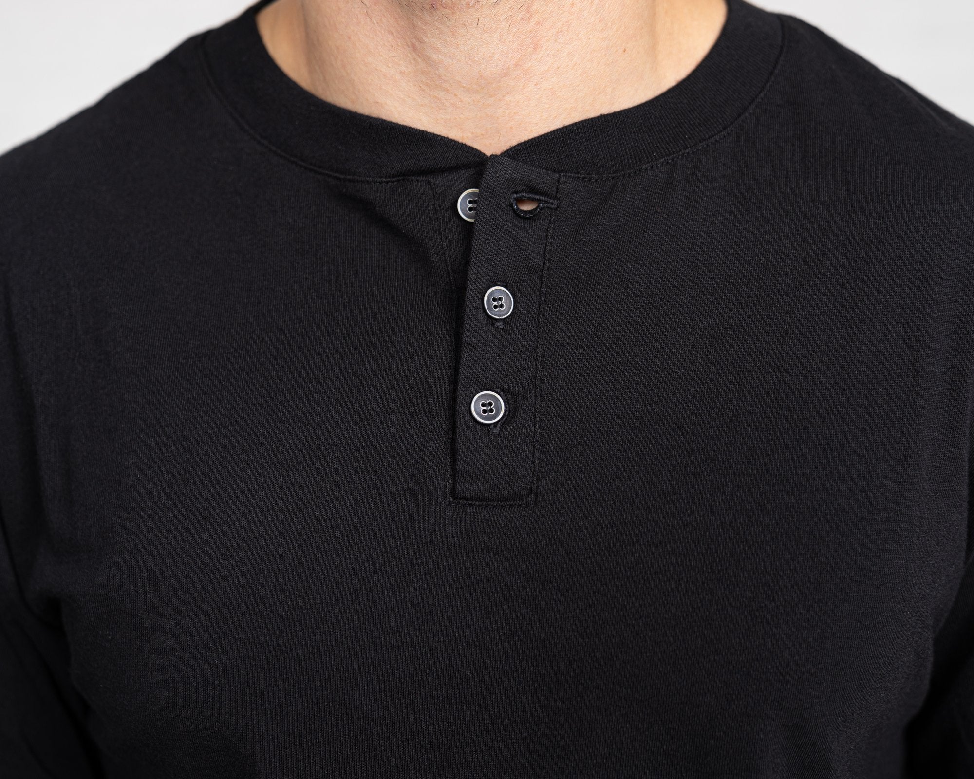 Long Sleeve Henley - Combed Cotton - Image 11