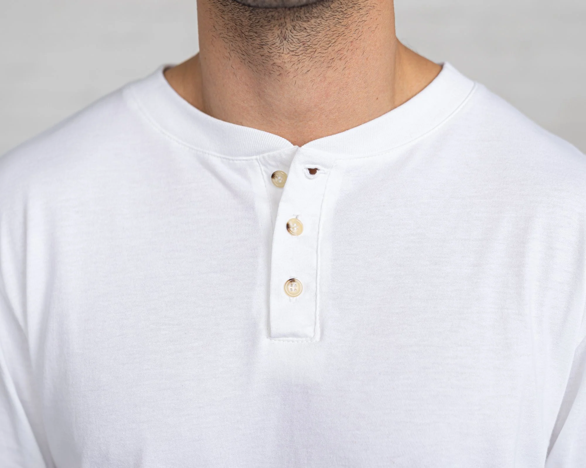 Long Sleeve Henley - Combed Cotton - Image 15