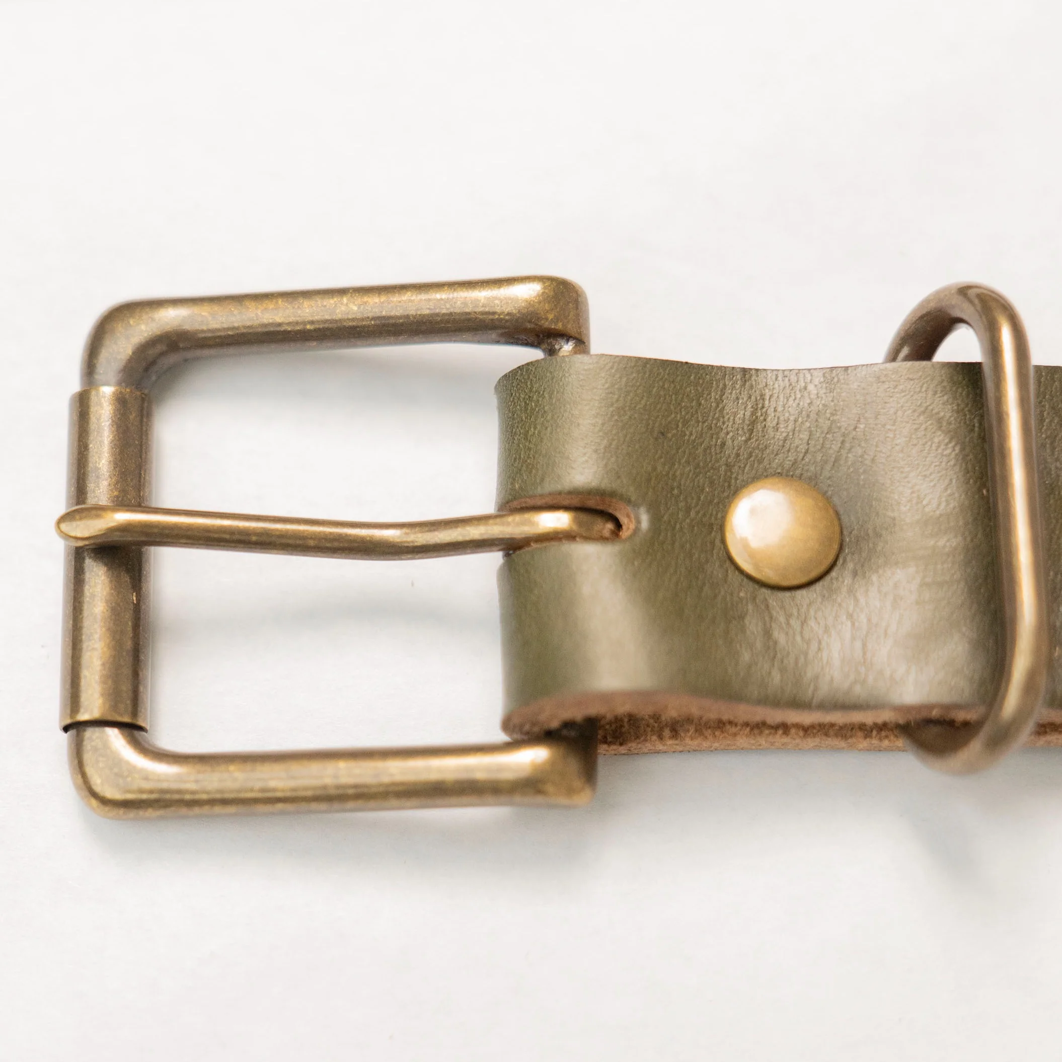 Olive Leather Belt - Image 3