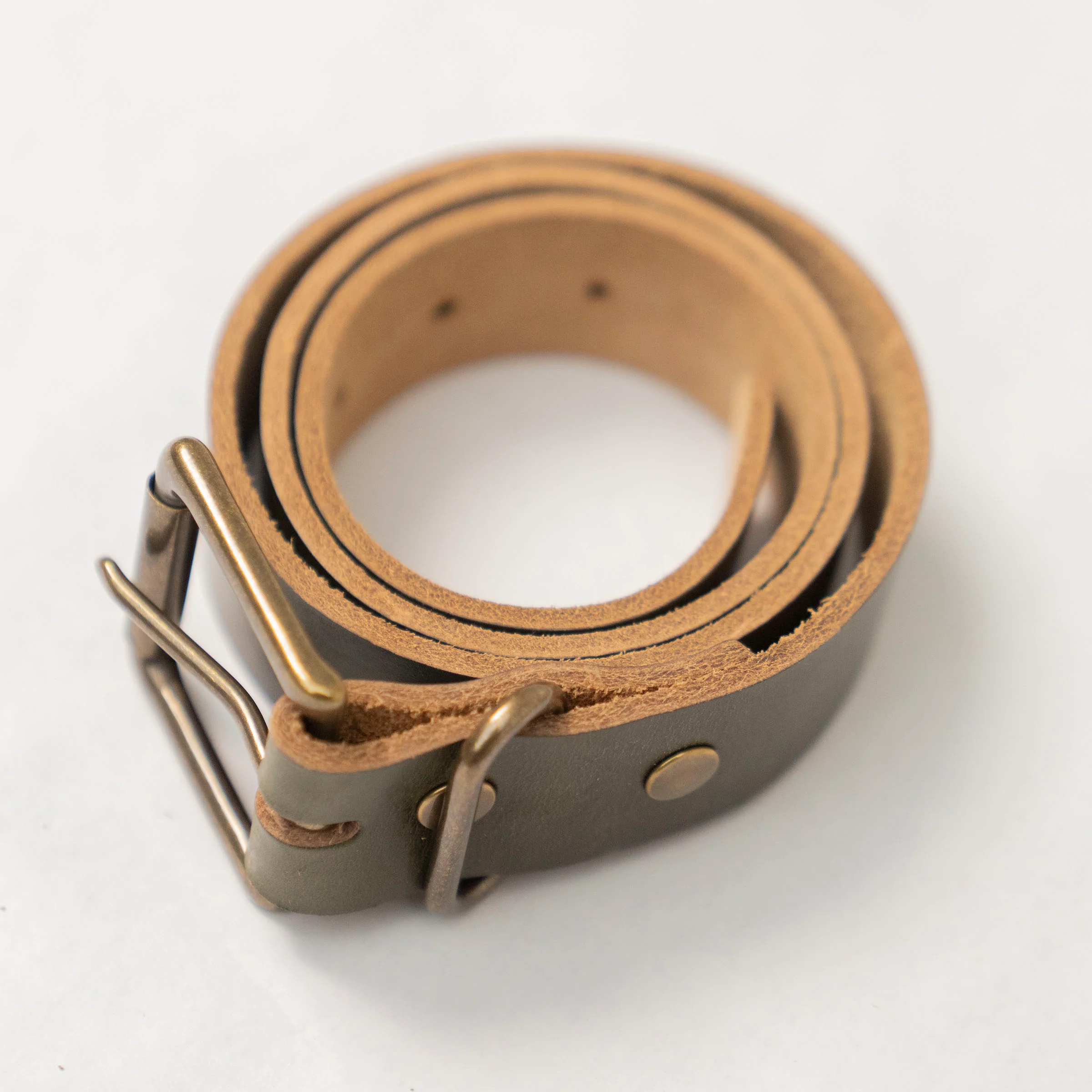 Olive Leather Belt - Image 4