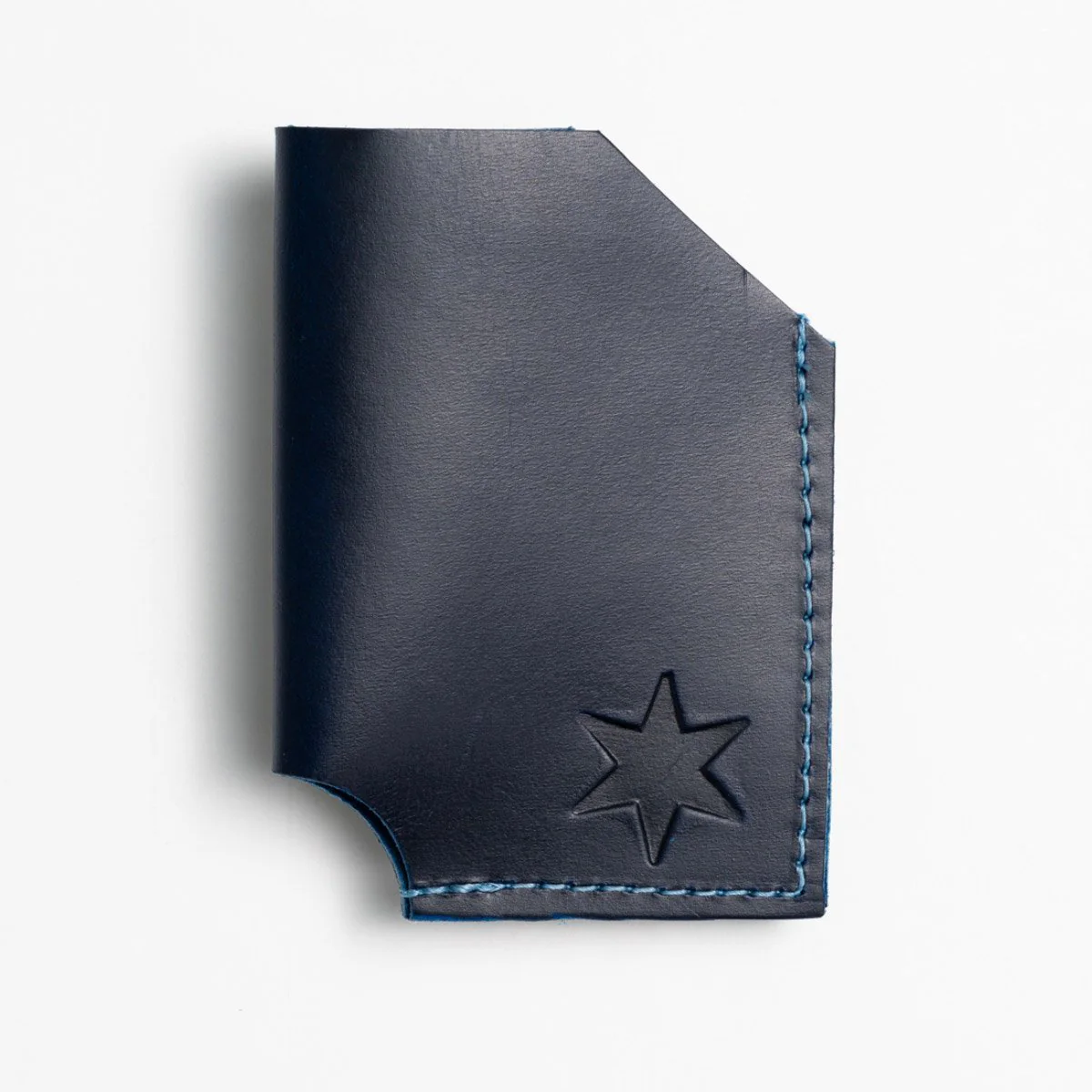 Parisian Blue Leather Card Holder - Image 4
