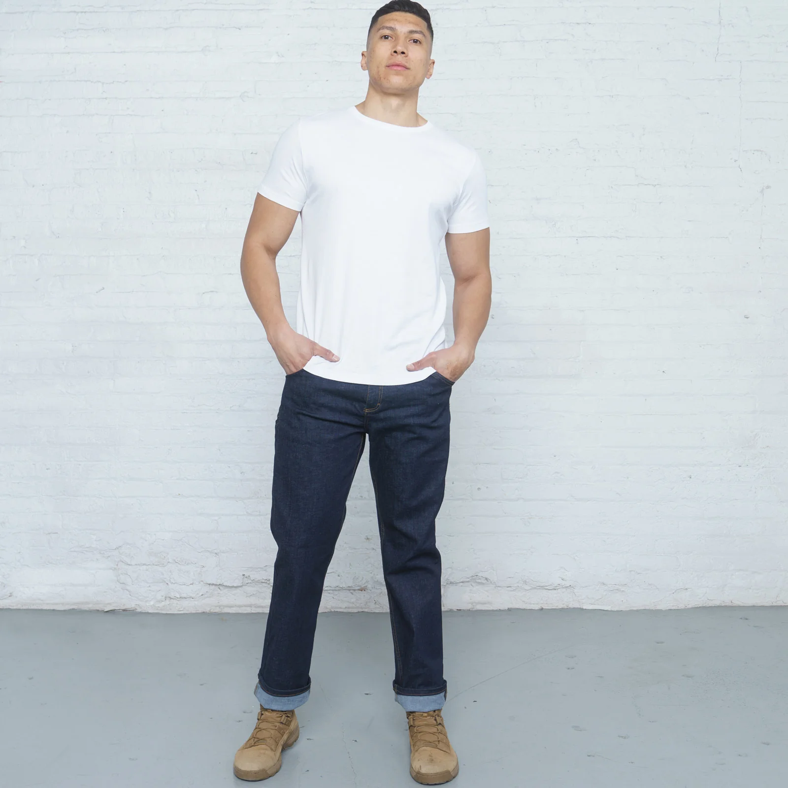 Relaxed Fit Dark Wash 6 Pocket - Image 2