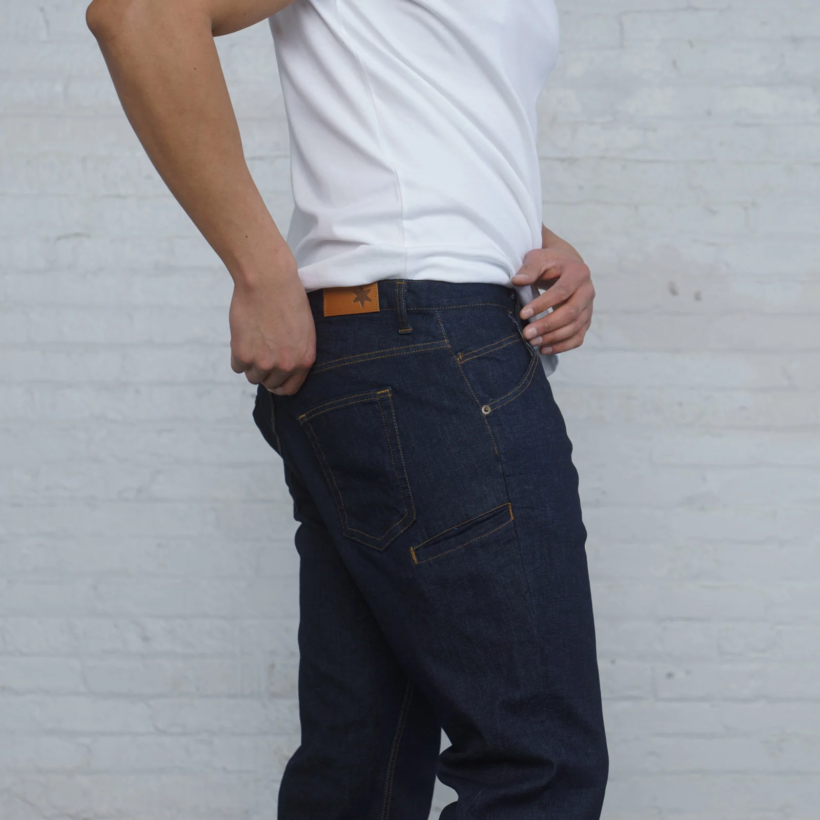 Relaxed Fit Dark Wash 6 Pocket - Image 9