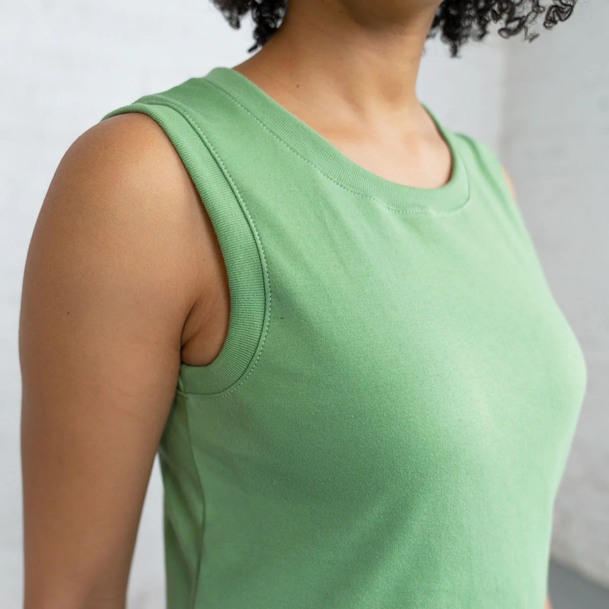 Sleeveless Crop - Jade Supima - Image 10