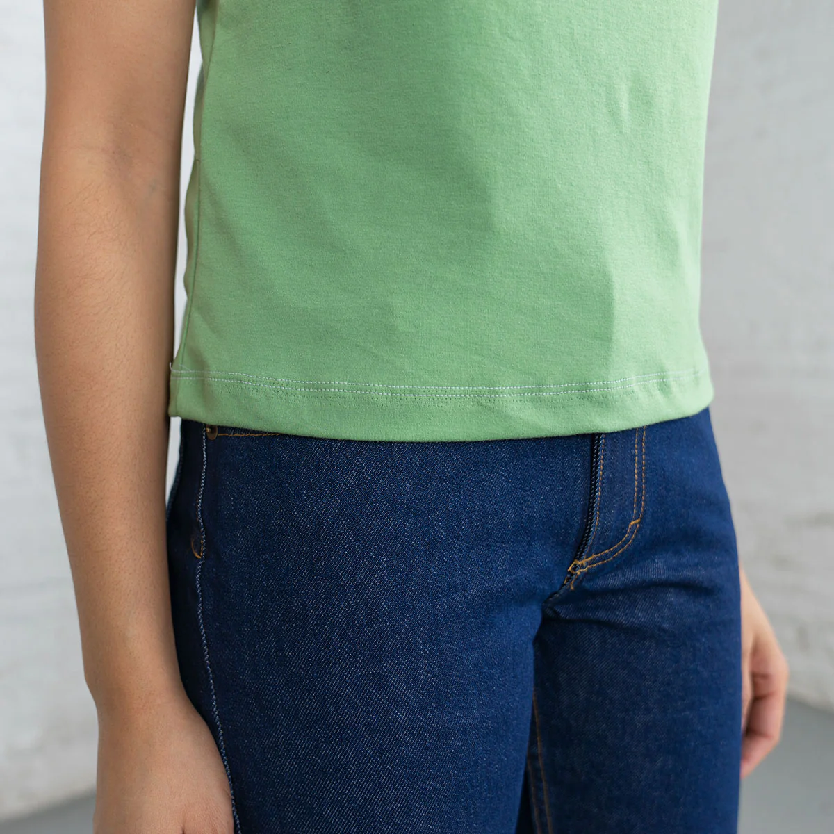 Sleeveless Crop - Jade Supima - Image 11