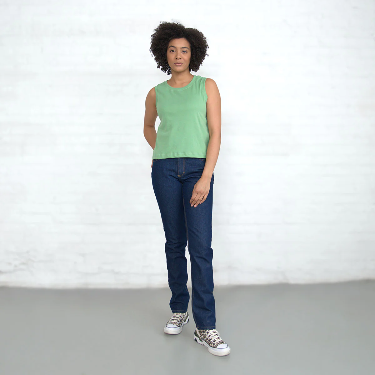 Sleeveless Crop - Jade Supima - Image 12