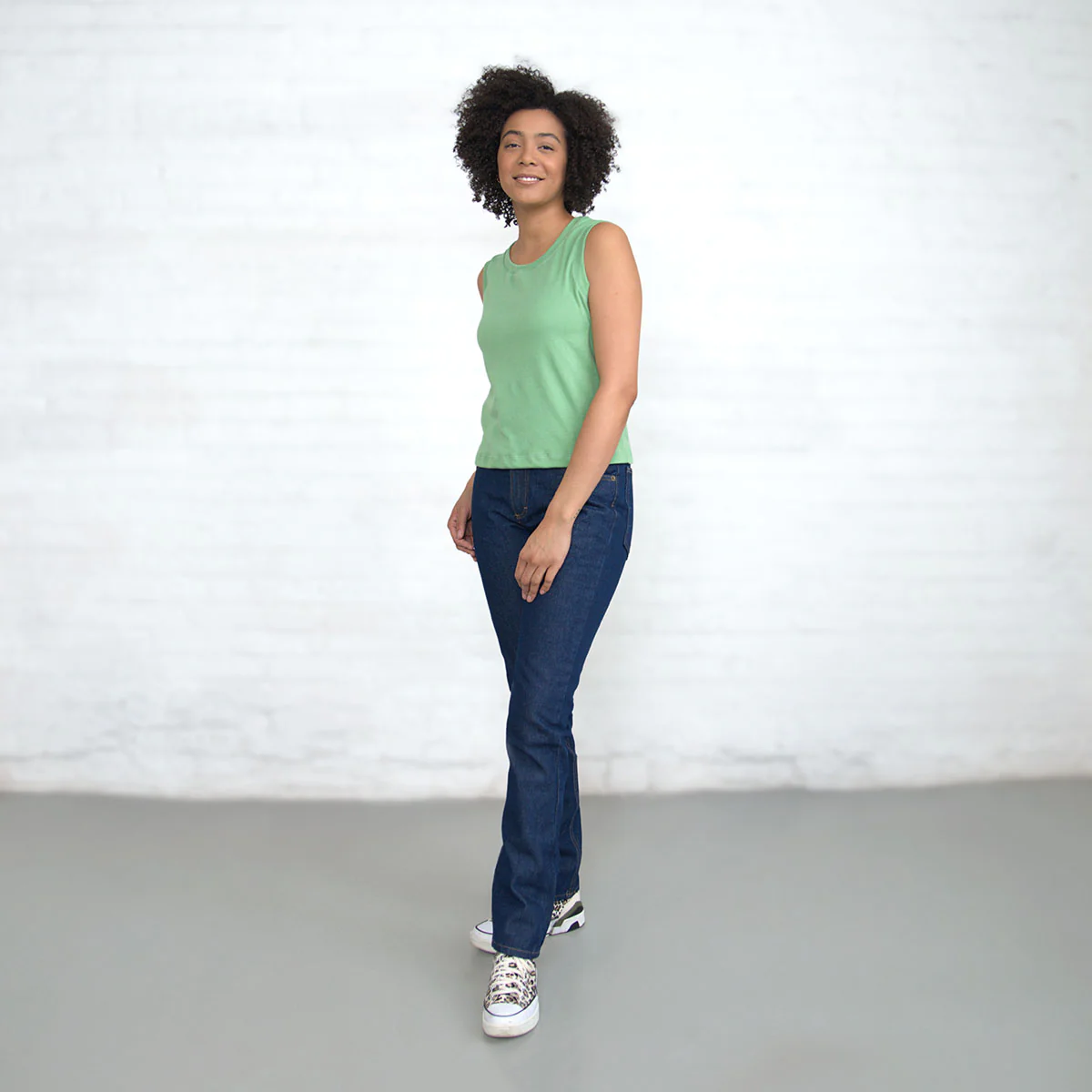 Sleeveless Crop - Jade Supima - Image 7