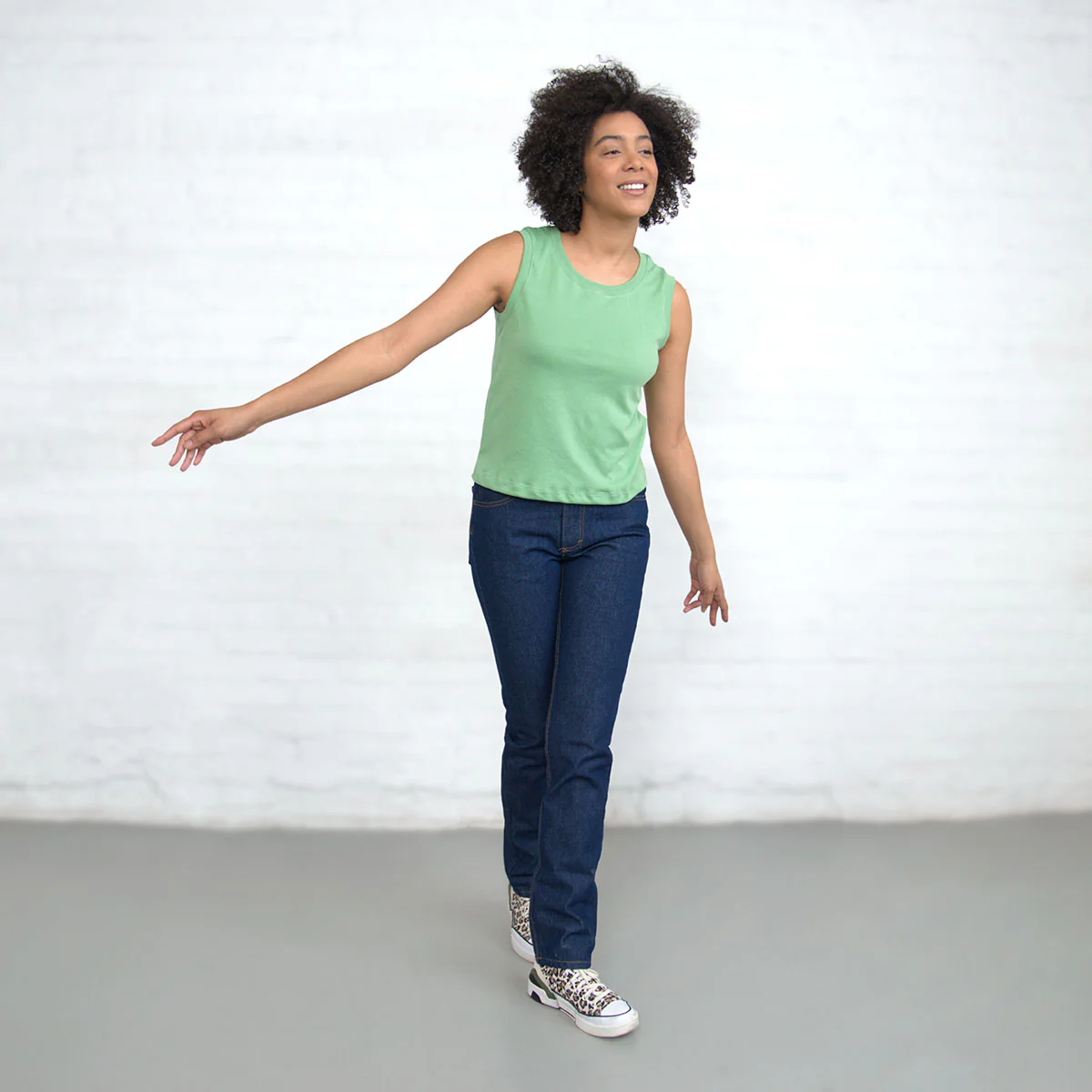 Sleeveless Crop - Jade Supima - Image 8