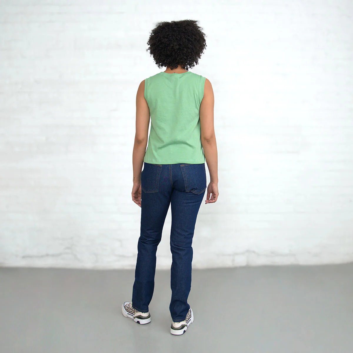 Sleeveless Crop - Jade Supima - Image 9