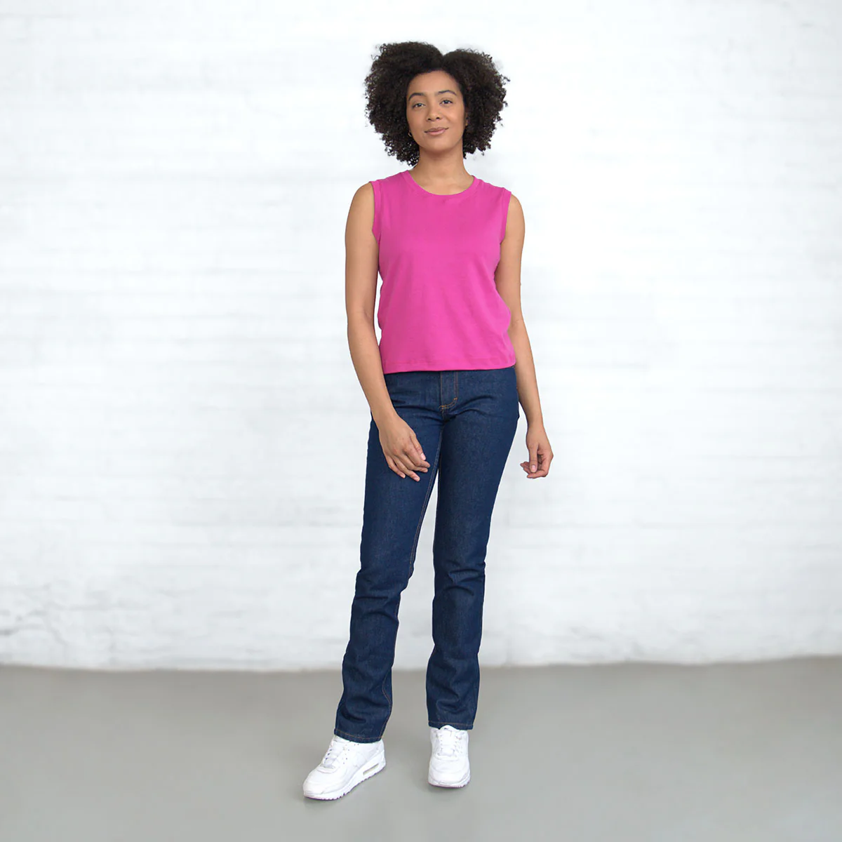 Sleeveless Crop - Magenta Supima - Image 11