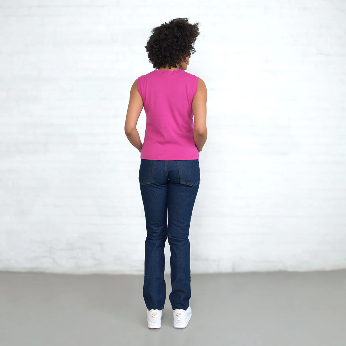 Sleeveless Crop - Magenta Supima - Image 12