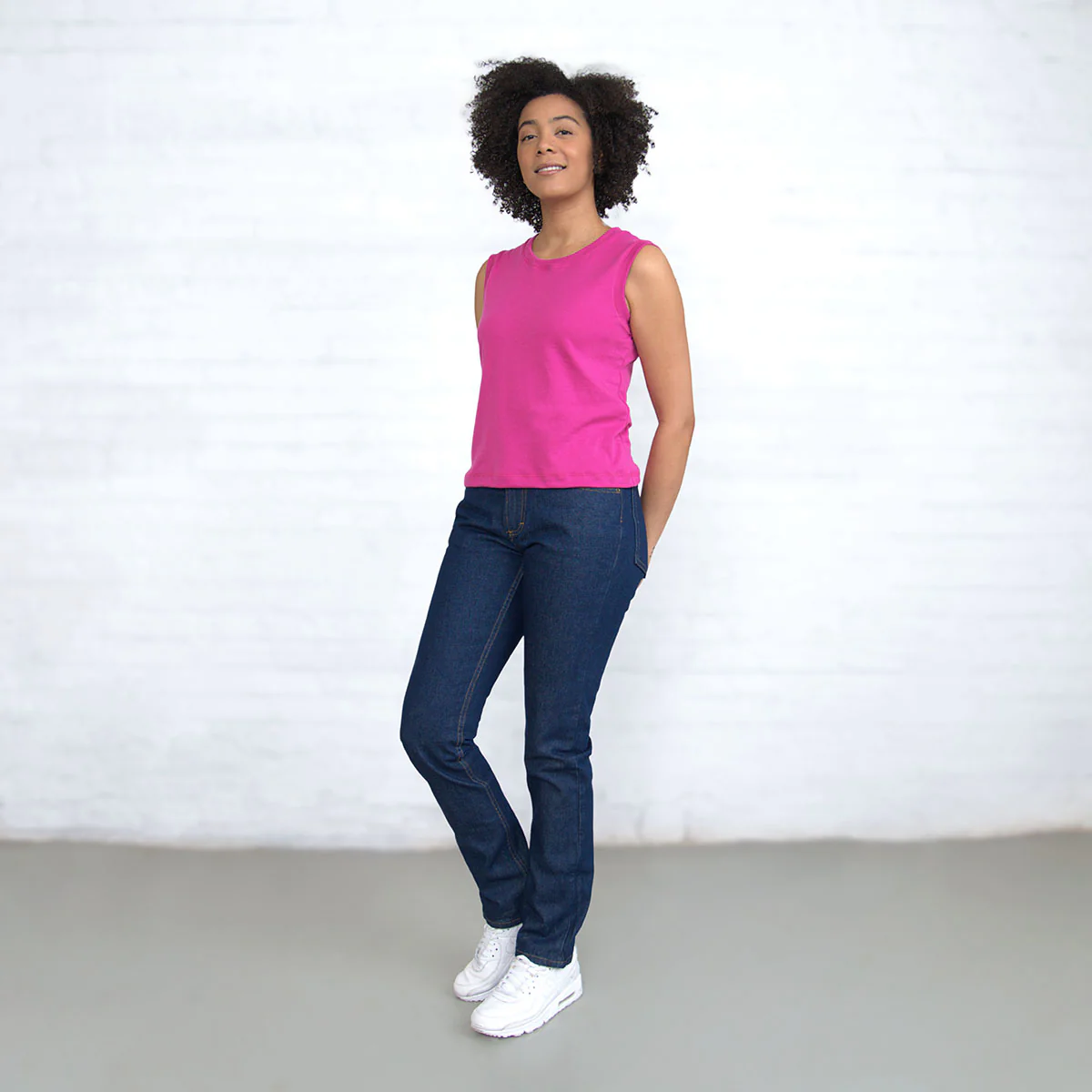 Sleeveless Crop - Magenta Supima - Image 5