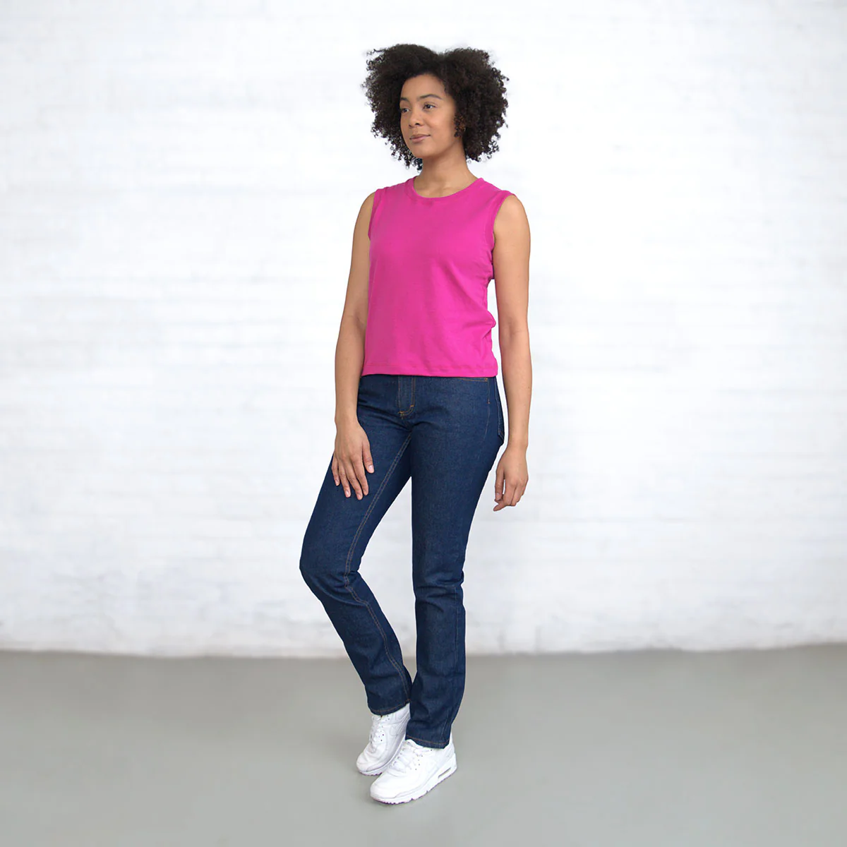 Sleeveless Crop - Magenta Supima - Image 6