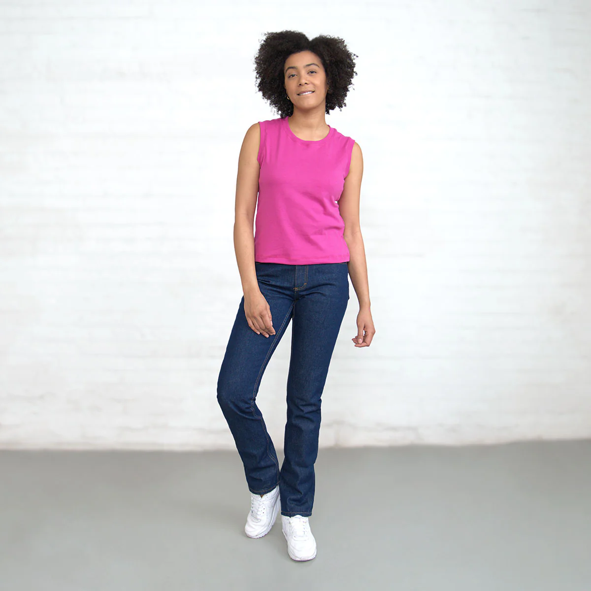 Sleeveless Crop - Magenta Supima - Image 7