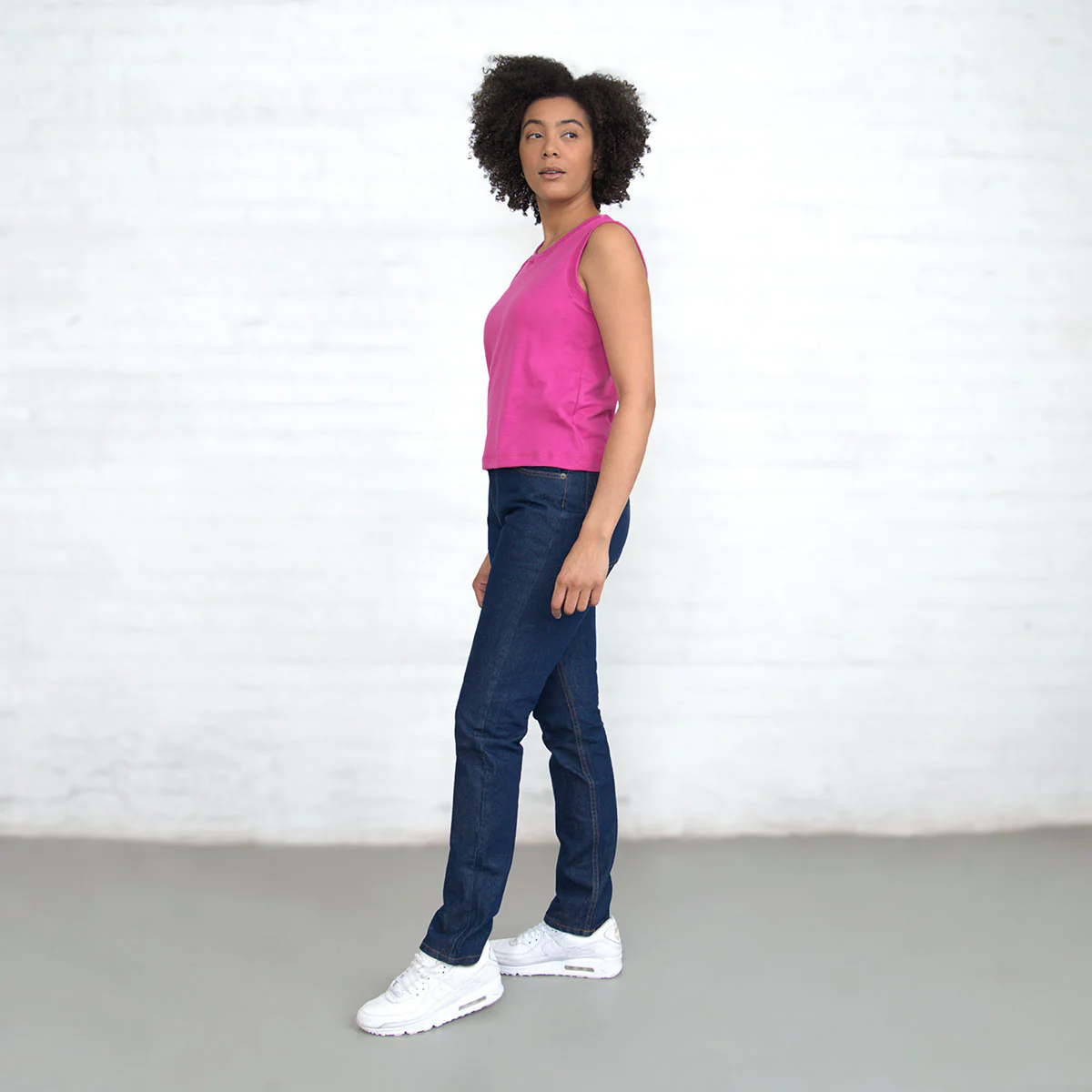 Sleeveless Crop - Magenta Supima - Image 8