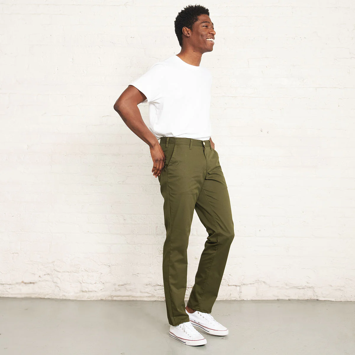 Stretch Chino - Olive - Image 4