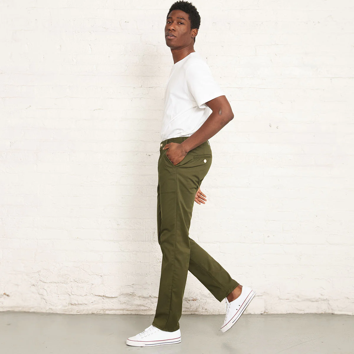 Stretch Chino - Olive - Image 6