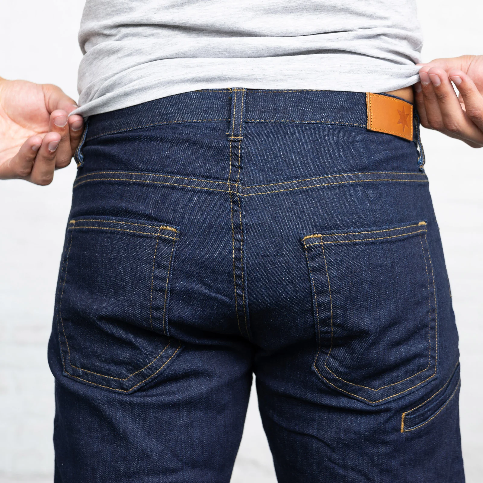Tailored Fit Dark Wash 6 Pocket - Image 8