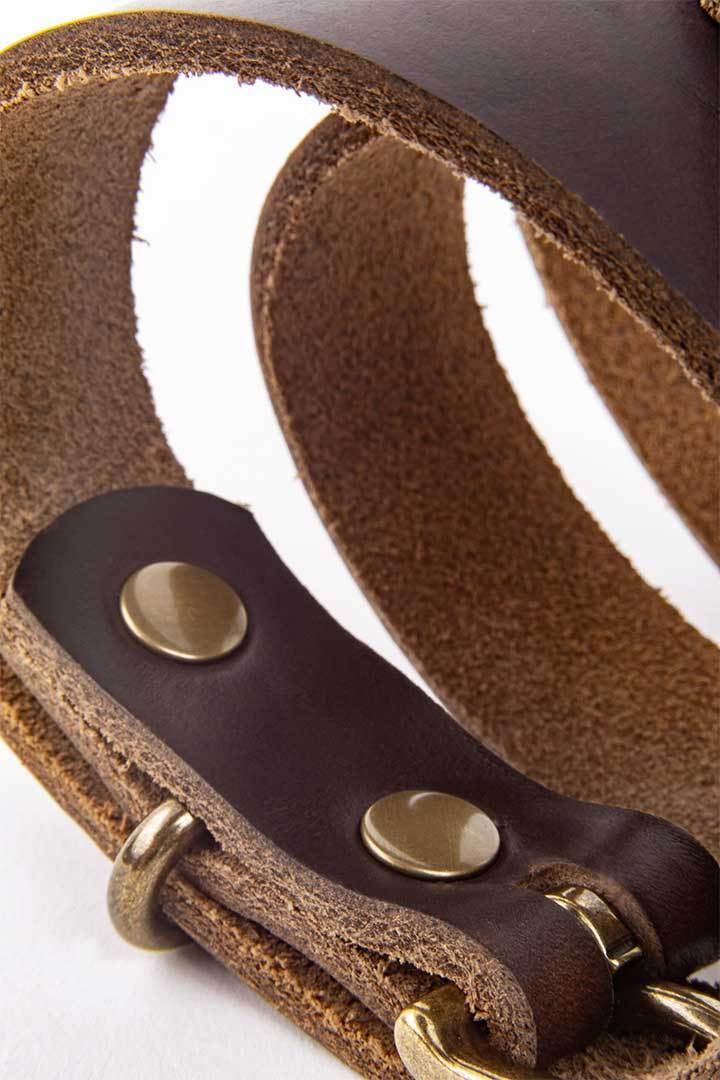 Women's Brown Leather Belt - Image 3