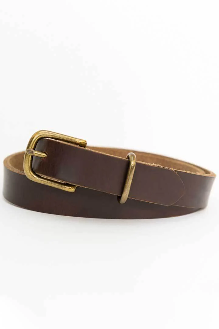 Women's Brown Leather Belt - Image 4