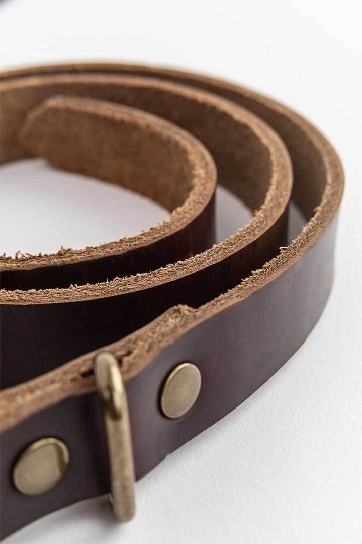Women's Brown Leather Belt - Image 5
